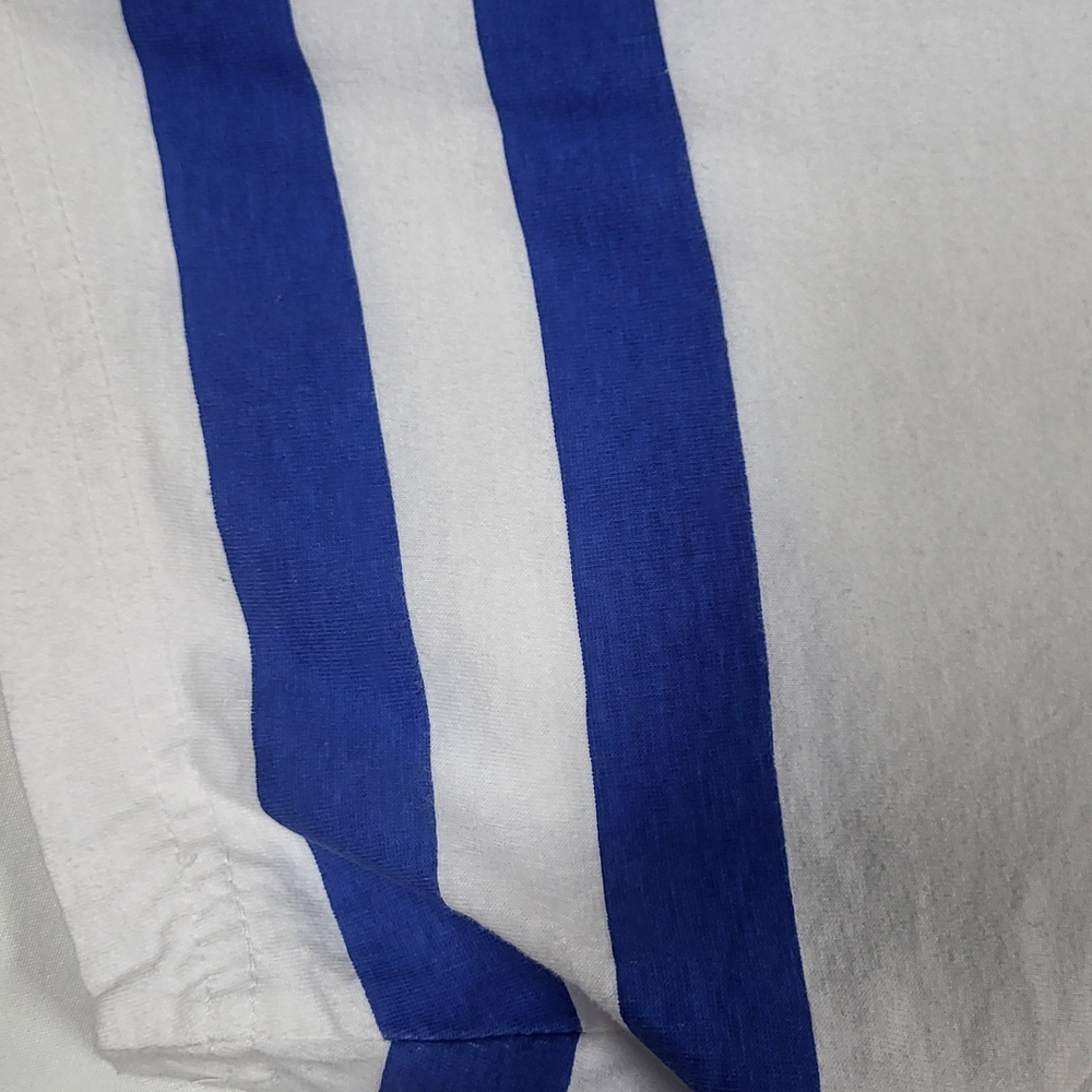 NHL White T-shirt Bud Light Of The Nordiques de W/ Blue Stripes - Picture 3 of 16